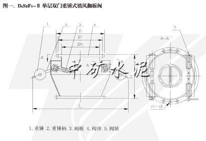 單層重錘式鎖風翻板閥