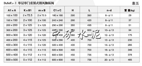 單層重錘式鎖風翻板閥